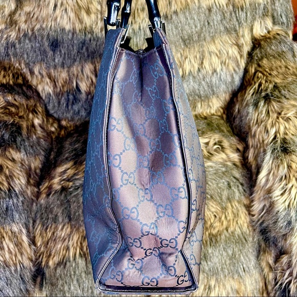 Vintage- Gucci Brown Monogram Nylon Shoulder Bag - Picture 7 of 12